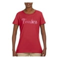 thumbnail image 2 of Wild Bobby, Fearless Pink Ribbon Support Warrior Women, Breast Cancer Awareness, Women Graphic Tee, Red, Small, 2 of 5