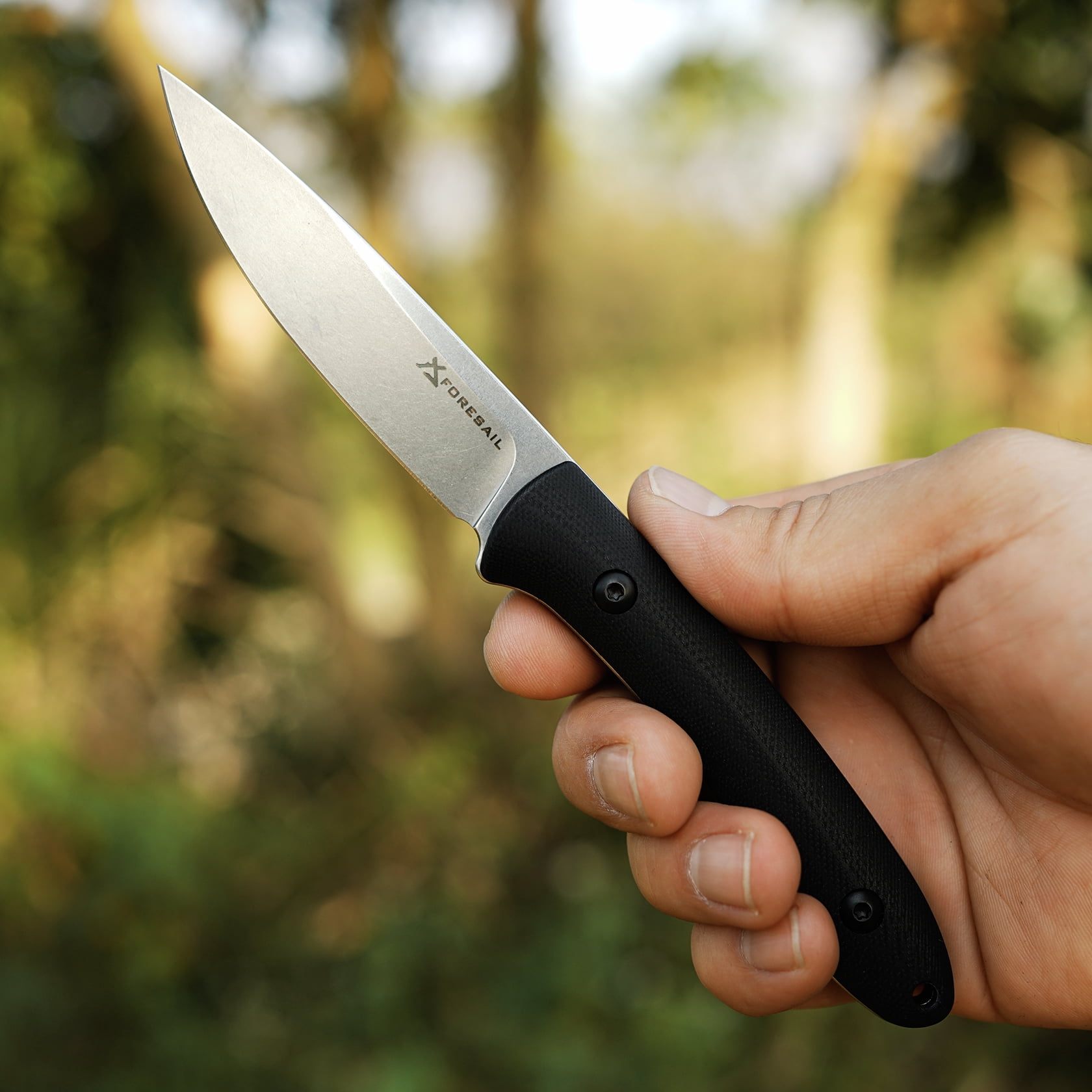 Small Fixed Blade Knife,3.27in DC53 Steel Blade and G10 Handle,with Kydex Sheath,Fixed EDC Tactical Knife for Men Women,Outdoor Hiking Camping Knives