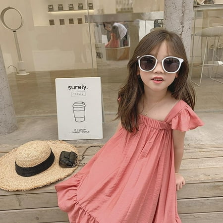 

Bullpiano Toddler Baby Girl Dress Summer Casual Dress Beachwear Sundress Summer Girl Clothes