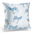 thumbnail image 1 of BOSDECO Housse de Coussin Motif Zèbre Coloré Rose 20x20 Pouces, 1 of 1