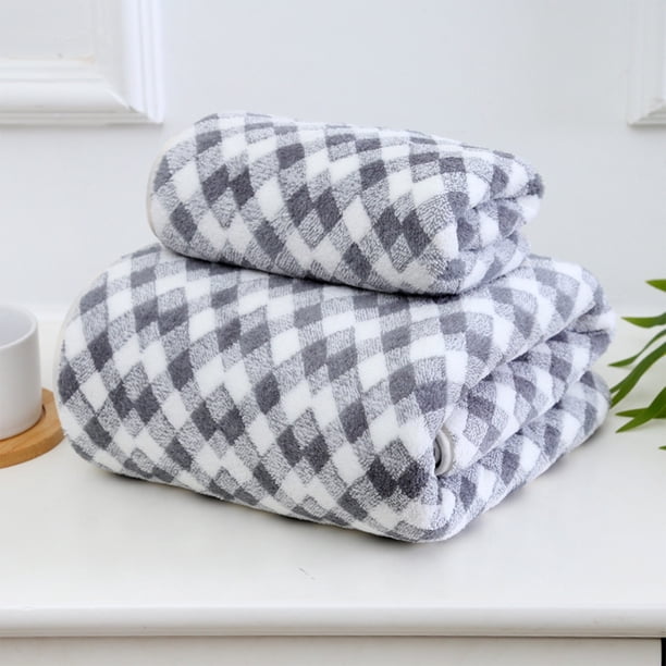 Juego de toallas de baño | Terciopelo de punto suave | Algodón altamente absorbente | Toallas grandes para baño de adultos | Secado rápido | Spa en casa | 2 piezas | Varios colores | 35x25x5 cm