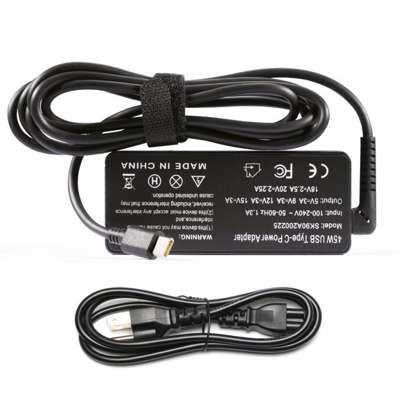 45W Type-C USB-C Laptop Charger Replacement for Lenovo 45w Yoga 910 C940 S940 730-13 Chromebook 100e 300e c330 500e C340 Charger Carbon 20XW 20XX Power Adapter
