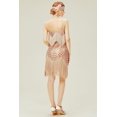 thumbnail image 5 of Vestido estilo flapper de los años 20 con cuello en V para mujer, vestido rugiente de los años 20, gran Gatsby para fiesta, 5 of 5