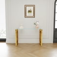 thumbnail image 3 of Golden Stainless Steel Glass Console Table BS-02, 3 of 6