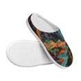 thumbnail image 3 of Haiem Galactic Jungle Dinosaurs Print Women's Fuzzy Memory Foam House Slipper Cozy Home Footwear Non-slip Winter Slippers-40/41, 3 of 7