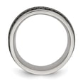 thumbnail image 2 of Stainless Steel Black IP-plated 7.80mm Wedding Ring Band Size 9, 2 of 5