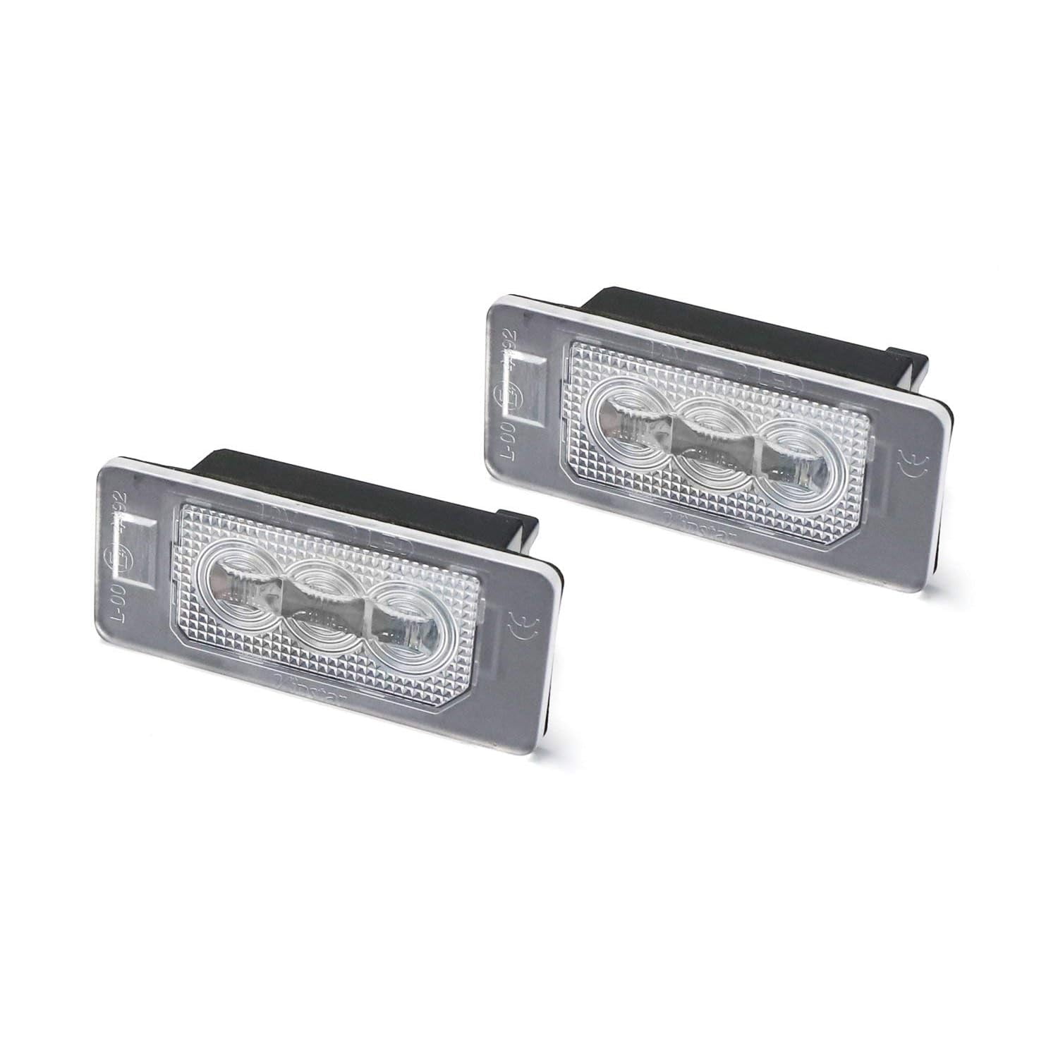 OEM-Fit 3W Full LED License Plate Light Kit For Audi A3 A4 A5 A6 A7 Q3 Q5 Q7 TT Cayenne Panamera, Powered by 3-Piece Osram Xenon White LED & Can-Bus Error Free