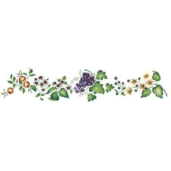 Fruit and Flower Border Wall Stencil SKU #1581 by Designer Stencils