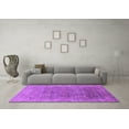 thumbnail image 3 of Ahgly Company Indoor Round Oriental Purple Industrial Area Rugs, 3' Round, 3 of 4
