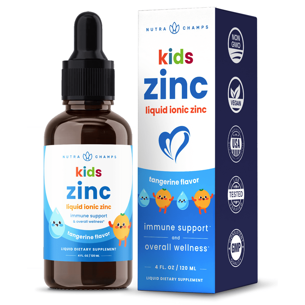 NutraChamps Liquid Zinc Drops for Kids Ionic Zinc Liquid Drops