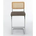 thumbnail image 4 of Pemberly Row Contemporary Bar Height Stools - (Set of 2) in Gray, 4 of 7