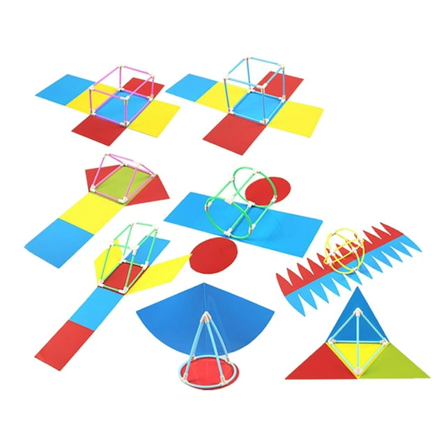 8 Pieces Math Toys Montessori Toys Mathematical Cuboid Learning Material Geometry Math Educational Toy for Children Girls Birthday Gifts
