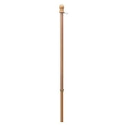 All American U.S.A Banner 5' Foot Hard Wood Flag Pole Set With Wood Ball Top