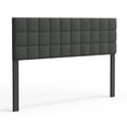thumbnail image 5 of Varia 20" Tall Panel Upholstered Headboard, 3-Row Square Tufting, King Size, Dark Grey, 5 of 8