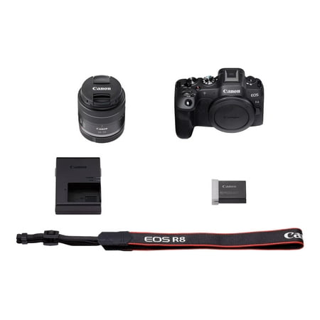 Canon - EOS R8 4K Video Mirrorless Camera with RF 24-50mm f/4.5-6.3 IS STM Lens - Black