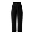 thumbnail image 3 of Womens Pants Womens Pants Casual Black Yoga Pants Loose Work Pants for Women Elastic Waist Pants for Women Fall Pants for Women 2025, 3 of 7