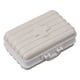thumbnail image 2 of Mini caja de medicamentos con 6 compartimentos, diseño de equipaje, cierre hermético, contenedor de medicamentos de plástico para viajes de bolsillo, color beige, 2 of 15