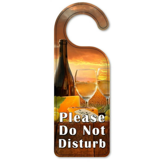 Do Not Disturb Door Knob Hanger Sign - Wine by an Italian Winery
