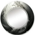 thumbnail image 2 of DESIGN ART Designart "Grey Abstract Whirlwind Storm III" Landscapes Modern Wall Mirror 24in.x24in., 2 of 4