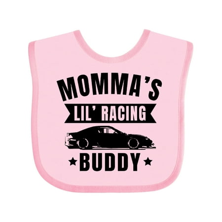 

Inktastic Mommas Lil Racing Buddy Gift Baby Boy or Baby Girl Bib