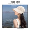 thumbnail image 4 of COM1950s Sun Hat for Women Wide Brim 3.4 Inch,Adjustable Foldable Bucket Hat,Breathable Outdoor Sun Protection Hat for Hiking Gardening Fishing, 4 of 7