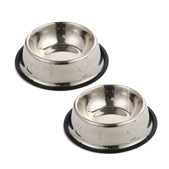 ACDANC Stainless Steel Dog Bowl with Rubber Base for Food and Water,Dog Water Bowl Pet Food Container,Perfect Dog Bowls Choice for Small/Medium/Large Dogs Or Cats (2 Pack,18 Cm)