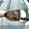 thumbnail image 6 of Microfiber Car Wash Gloves With Chenille & Polyester Terry Scratch-Free Cleaning Elastic Cuffs Skull Pumpkins, 6 of 8