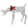 thumbnail image 2 of Brite Star Outdoor Prelit 3 ft. Elegant Morphing Woven Glitter Feeding Doe Deer, 2 of 5