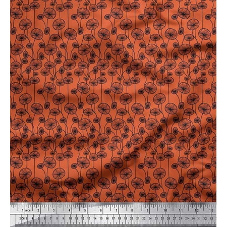 Soimoi Viscose Chiffon Fabric Artistic Floral Print Fabric by The Yard 42 Inch Wide