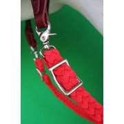 Roping Knotted Horse Tack Western Barrel Reins Nylon Braided Red 60723