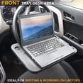 thumbnail image 2 of Car Steering Wheel Desk 2 in 1 | Car Tray Table | Laptop and Cup Holder for Car | Car Accessories | Car Trays for Eating | Car MultifuncMain Driver Card Table | Car Food Trays for Adult, 2 of 8