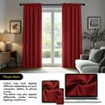 thumbnail image 3 of ZOPZO Short Blackout Curtains for Kitchen, 2 Panels, Bright Red, 30W x 36L Inch, Noise-Reducing, Thermal Insulated, Room Darkening Drapes, 3 of 10