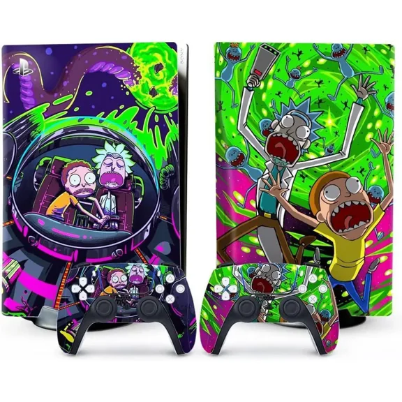 For PS5 Skin Disc Edition Anime Console and Controller Vinyl Cover Skins Wraps for PlayStation 5 Disc Version CD-ROM Version