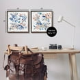 thumbnail image 3 of Abstract Farmhouse Flowers and Leaves Botanical & Floral Painting Black Framed Art Print Wall Art, Set of 2, 3 of 8