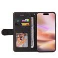 thumbnail image 6 of Allytechgroup Flip Cover Case for iPhone 16, RFID Blocking PU Leather TPU Inner Folio Stand Hand Wrist Cards Holder Wallet Case for Apple iPhone 16, Black, 6 of 8