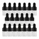 thumbnail image 1 of 20 Botellas de Vidrio Vacías Perfecl con Gotero Frascos Dispensadores Rellenables 1ml Negro, 1 of 6