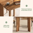 thumbnail image 5 of Fnova 31.5" Solid Wood Square Dining Table for 4, Farmhouse Small Kitchen Dinner Table with Sturdy Legs for Living Room, Restaurant, Apartment, Brown, 5 of 8