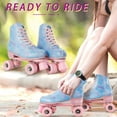 thumbnail image 3 of SLLINGLUO Roller Skate for Women, Classic Quad Roller Skates with Light up Wheels, Size 8, 3 of 10