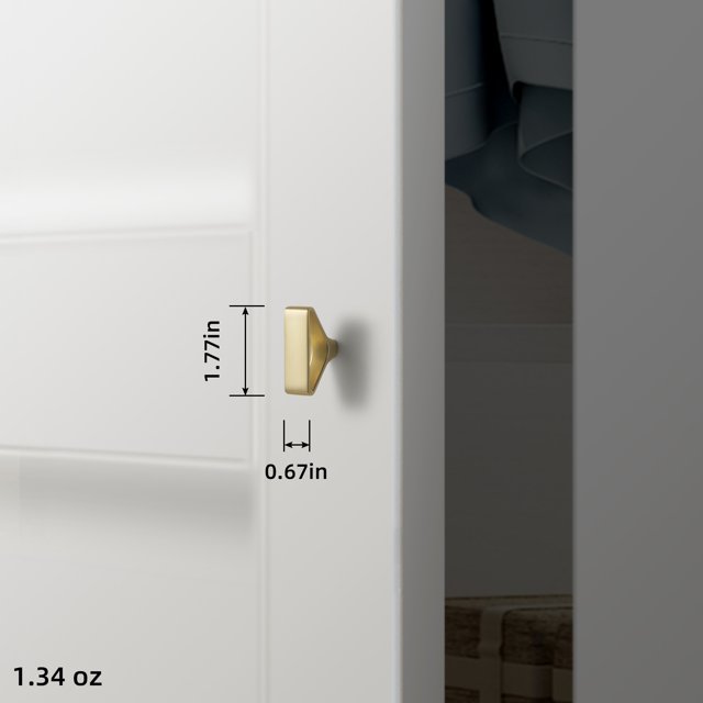 LOVEVER 6 Pack Cabinet Knobs Modern Designer Collection Zinc Alloy Elegant Matte Modern Triangular Cabinet Knob with Open Center Design