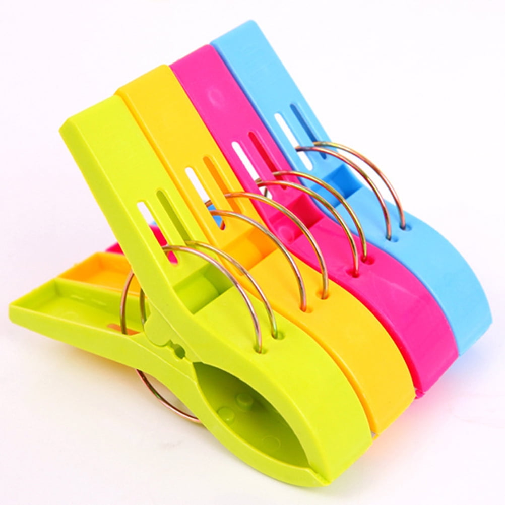 SET OF TWO CLIPS JUMBO BEACH TOWEL CLIPS IN BRIGHT COLORS 