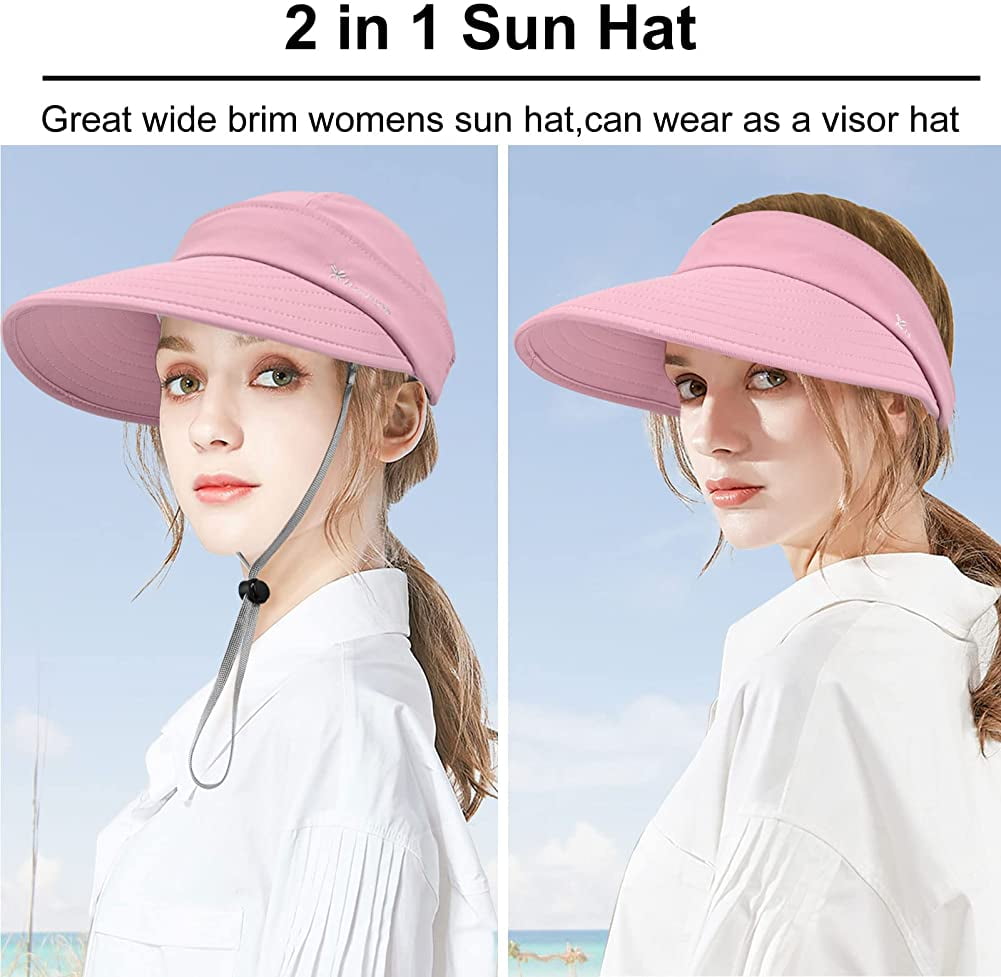 Ponytail Sun Hats for Women, 2 in 1 Zip-Off Uv Protection  display picture 3