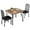 Rustic Brown, variant on Jojoka Dining Set for 2, Wood Top Table with 2 PU Leather Upholstered Chairs for Small Space, Kitchen, Apartment, Dining Room, Rustic Grey
