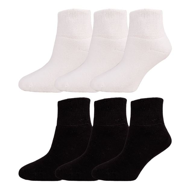 Tin para diabético grueso afelpado, tin para caballero, 6 pares