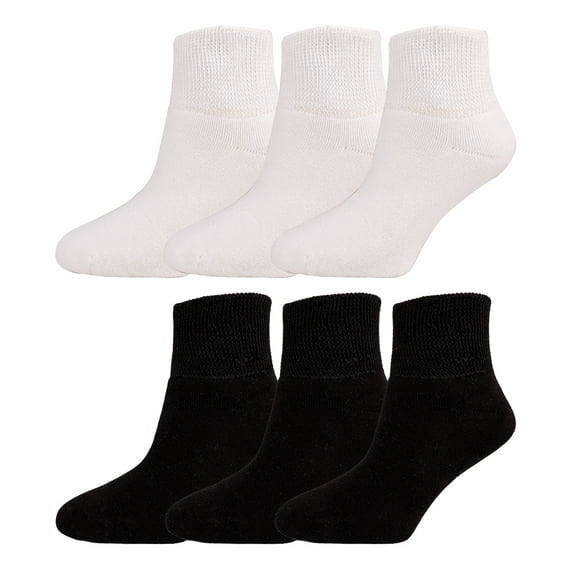 Tin para diabético grueso afelpado, tin para caballero, 6 pares