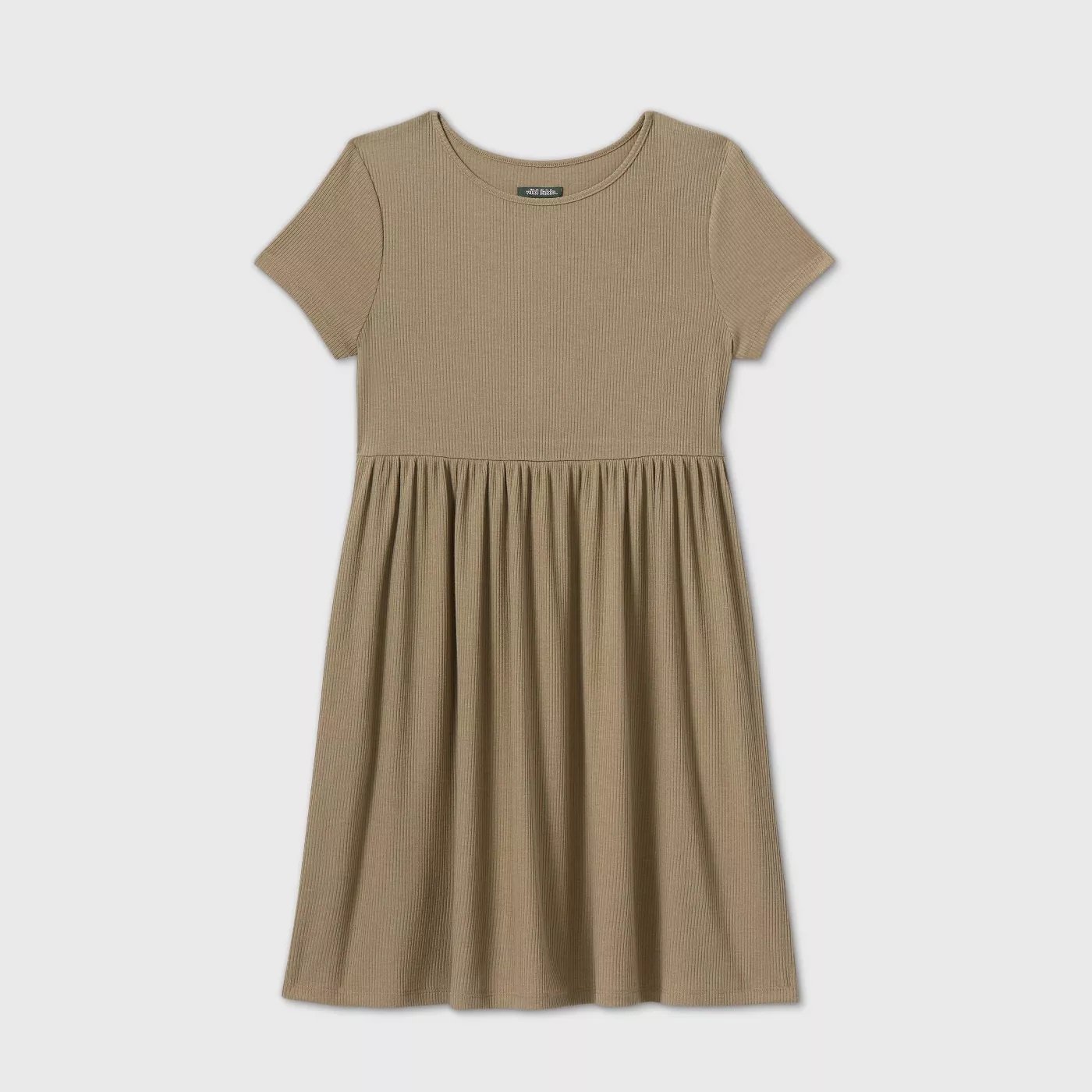 Women's Short Sleeve Rib-Knit Babydoll 