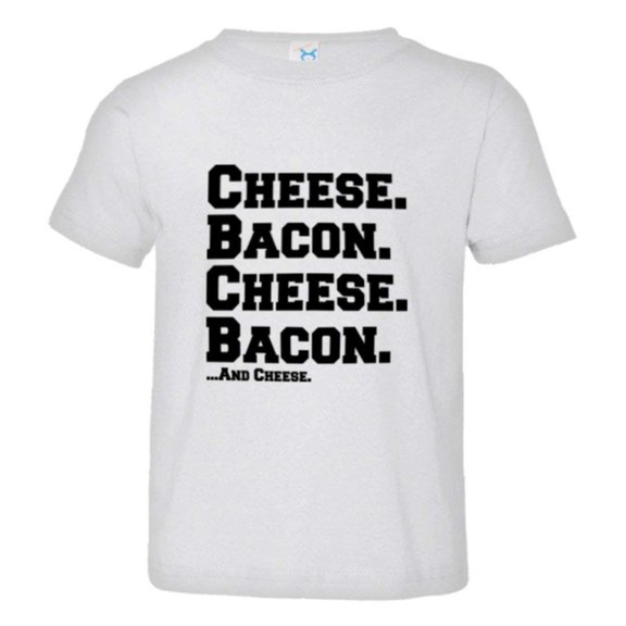 PleaseMeTees™ Toddler Cheese and Bacon Grease I Love Pizza HQ Tee