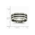 thumbnail image 2 of Titanium Enameled Grooved Flat 8mm Polished Band - Size 12.5, 2 of 2