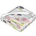 thumbnail image 2 of Salouo Hawaiian Coconut Tree Print Bed Blankets,Flannel Blanket Comfortable Air Conditioning Blanket Lightweight Blanket for Sofa Bed Travel & Couch -40"x30", 2 of 8