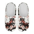 thumbnail image 2 of Psesaysky Plum Blossom Horse Print Womens House Slippers Closed Toe Indoor Slippers Soft Lightweight Sole Home Kitchen Shoes, Size 4.5-5.5, 2 of 7