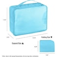 thumbnail image 5 of Packing Cubes Set, 2 Pcs Packing Organizers Set for Suitcases, Large Capacity Travel Luggage Organizers Set includes 2 Large Size Storage Bags, Convenient Organizer Bags for Travel (Bright blue), 5 of 6
